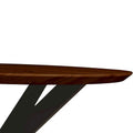 Ravenna 47" Modern Round Wood Dining Table with X-Cross Metal Base for Kitchen and Dining Room