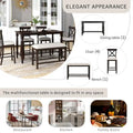 Nestfair 6-Piece Counter Height Dining Set with Chairs and Bench