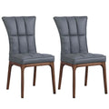 Set of 2 Contemporary Tufted Side Chairs with Sturdy Solid Wood Frame