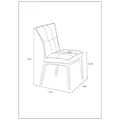 Set of 2 Contemporary Tufted Side Chairs with Sturdy Solid Wood Frame