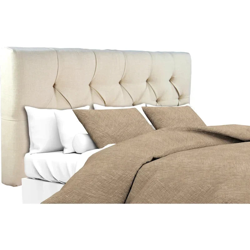 MJL Furniture Sachi Khaki Diamond-Tufted Upholstered Headboard