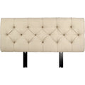 MJL Furniture Sachi Khaki Diamond-Tufted Upholstered Headboard