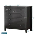 Retro-Inspired Drawer Dresser with Shell-Shaped Handles - Stylish Bedroom Storage Cabinet