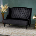 Christopher Knight Home Leora Contemporary Glam Tufted Velvet Wingback Loveseat