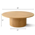 40-Inch Pedestal Coffee Table
