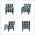Akorda French Country Armchair with Nailhead Detailing and Sturdy Solid Wood Legs by HULALA HOME