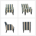 Akorda French Country Armchair with Nailhead Detailing and Sturdy Solid Wood Legs by HULALA HOME