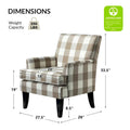 Akorda French Country Armchair with Nailhead Detailing and Sturdy Solid Wood Legs by HULALA HOME