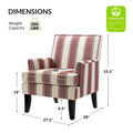 Akorda French Country Armchair with Nailhead Detailing and Sturdy Solid Wood Legs by HULALA HOME