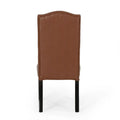 Set of 2 Harriet Modern Tufted Faux Leather Dining Chairs by Christopher Knight Home - Dimensions: 21.5" L x 25.75" W x 41.5" H