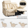 MCombo Faux Leather Electric Reclining Sofa with Heat and Massage - Models 6095/6075/6077