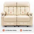 MCombo Faux Leather Electric Reclining Sofa with Heat and Massage - Models 6095/6075/6077