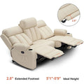 MCombo Faux Leather Electric Reclining Sofa with Heat and Massage - Models 6095/6075/6077