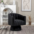 SEYNAR Contemporary Glam Velvet Round Swivel Accent Barrel Chair for Living Room