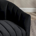 SEYNAR Contemporary Glam Velvet Round Swivel Accent Barrel Chair for Living Room