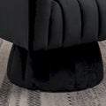 SEYNAR Contemporary Glam Velvet Round Swivel Accent Barrel Chair for Living Room