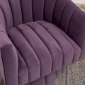 SEYNAR Contemporary Glam Velvet Round Swivel Accent Barrel Chair for Living Room