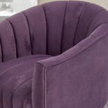 SEYNAR Contemporary Glam Velvet Round Swivel Accent Barrel Chair for Living Room