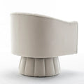 SEYNAR Contemporary Glam Velvet Round Swivel Accent Barrel Chair for Living Room