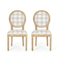 Set of 2 Phinnaeus French Country Fabric Dining Chairs by Christopher Knight Home
