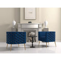 Set of 2 SEYNAR Mid-Century Modern Velvet Round Accent Chairs for Living Room