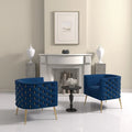 Set of 2 SEYNAR Mid-Century Modern Velvet Round Accent Chairs for Living Room