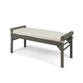 Christopher Knight Home Nelson Rustic Acacia Wood Bench with Cushion