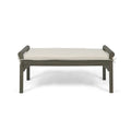 Christopher Knight Home Nelson Rustic Acacia Wood Bench with Cushion