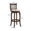 iNSPIRE Q Classic Ali 29-Inch High Back Swivel Bar Stool in Modern Linen