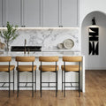 Nathan James Dahlia Upholstered Counter Height Barstool and Dining Chair with Backrest