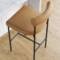 Nathan James Dahlia Upholstered Counter Height Barstool and Dining Chair with Backrest