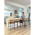 Nathan James Dahlia Upholstered Counter Height Barstool and Dining Chair with Backrest