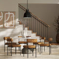 Nathan James Dahlia Upholstered Counter Height Barstool and Dining Chair with Backrest