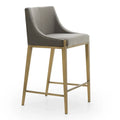 Modrest Fairview Modern Grey and Brass Counter Stool