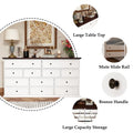 Stylish Brown and White Dresser with Generous Storage Space and Side Table