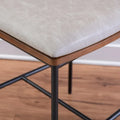 Lowrey 25-Inch Counter Stool with Metal Frame and Faux Leather Upholstery