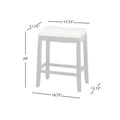 Simple Living Lonnie Set of 2 Padded 29-Inch Bar Height Saddle Stools