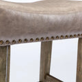 29-Inch Backless Faux Leather Bar Stools for Kitchen Counter - Farmhouse Style Island Chairs