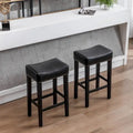 29-Inch Backless Faux Leather Bar Stools for Kitchen Counter - Farmhouse Style Island Chairs