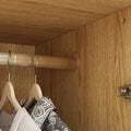 70.9-Inch Wooden Wardrobe Closet with Drawers and Hanging Rod