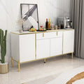 Pop-Up Door Sideboard Dresser Cabinet - Storage Console for TV