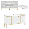 Pop-Up Door Sideboard Dresser Cabinet - Storage Console for TV