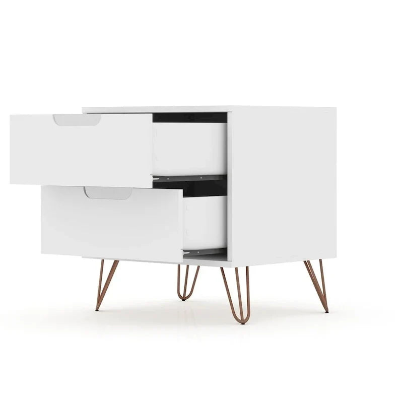 Bandene Mid-Century Modern Dresser and Nightstand Duo