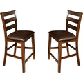 Kona Raisin Ladderback Barstools - Set of 2
