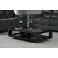 Artiva CASA Contemporary Glossy Black Lacquer Coffee Table - 48" x 24" x 12"