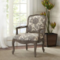 Madison Park Charlotte Camel Back Chair with Exposed Wood Frame