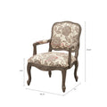 Madison Park Charlotte Camel Back Chair with Exposed Wood Frame