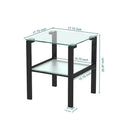 Two-Tier Glass Corner Table