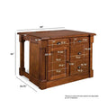 Rustic Cherry Kitchen Island by Homestyles Aspen