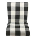 Set of 2 HomePop Black Plaid Parsons Dining Chairs